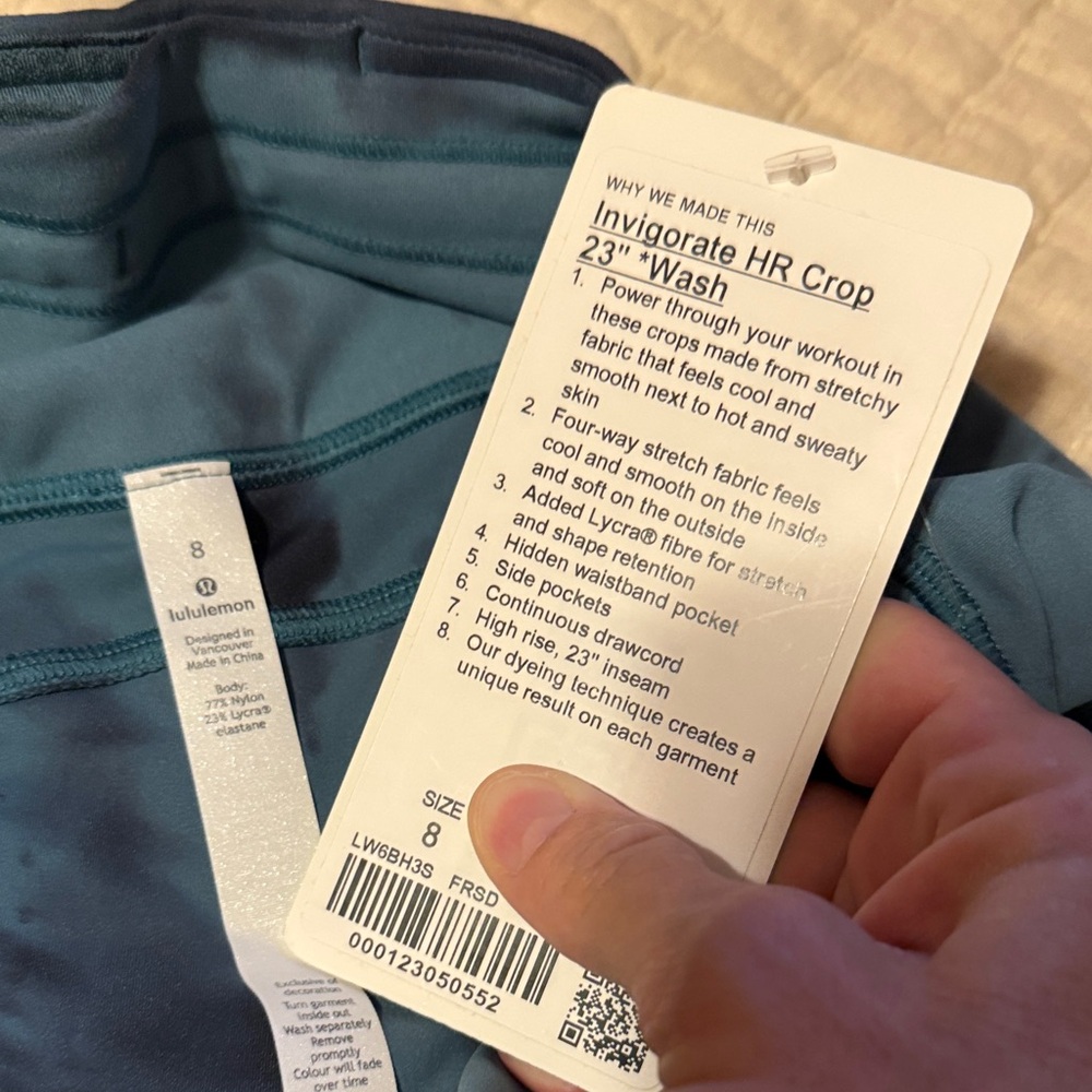 lululemon Teal and Navy Tie-Dye Leggings - Picture 2 of 2